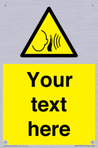 Custom warning sudden loud noise